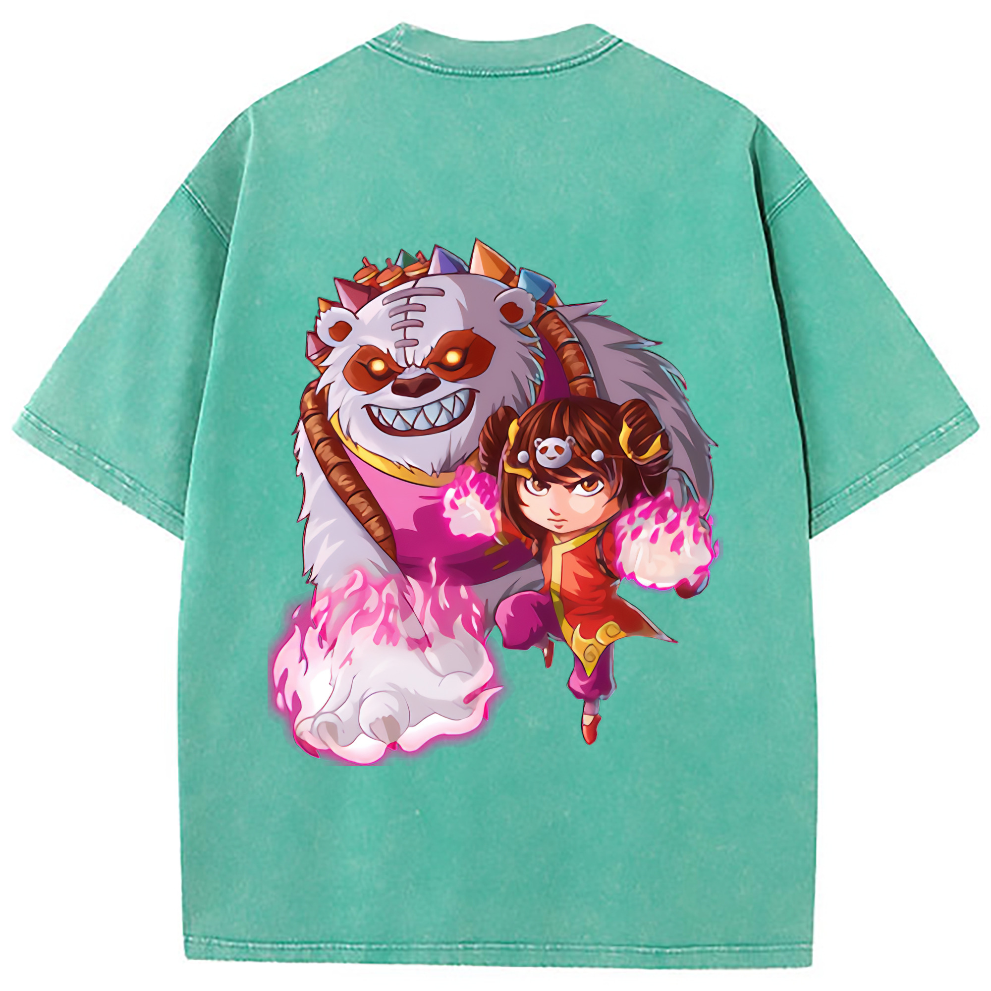 （画像用） リーグ・オブ・レジェンド League of Legends LOL 綿100% ヴィンテージ風 半袖Tシャツ（背面プリント）